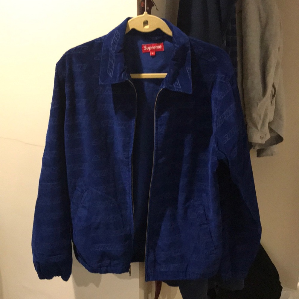 Debossed Logo Corduroy Jacket size M Royal